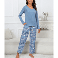 thumbnail image 2 of WQD Womens Pajama Sets 2 Piece Lounge Sets Soft Loungewear Comfy Pj Sets Long Sleeve Top and Pants Loose Sleepwear with Pockets for Fall Winter Spring, 2 of 6