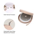 thumbnail image 3 of ELezay CD Case PU Leather Diamond Design DVD Storage Round 20/32 Disc Capacity Portable CD Holder with Hand Strap for Car Travel Home Beige, 3 of 5
