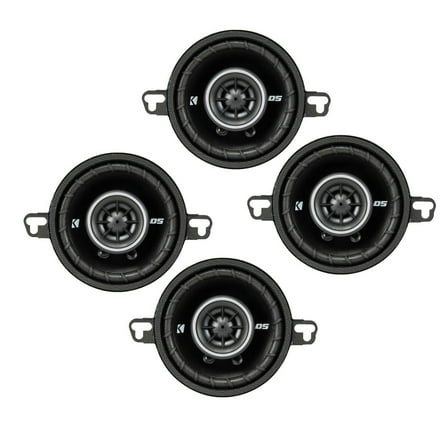 Kicker DSC350 3.5-Inch (89mm) Coaxial Speakers, 4-Ohm bundle