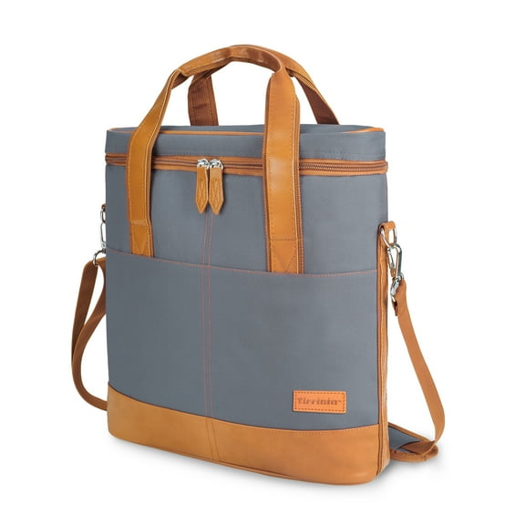 Tirrinia Polyester Leakproof Insulated Wine Tote Cooler Bag,Wine Carrier,Champagne Carrier Bag,Portable Waterproof Wine Bag