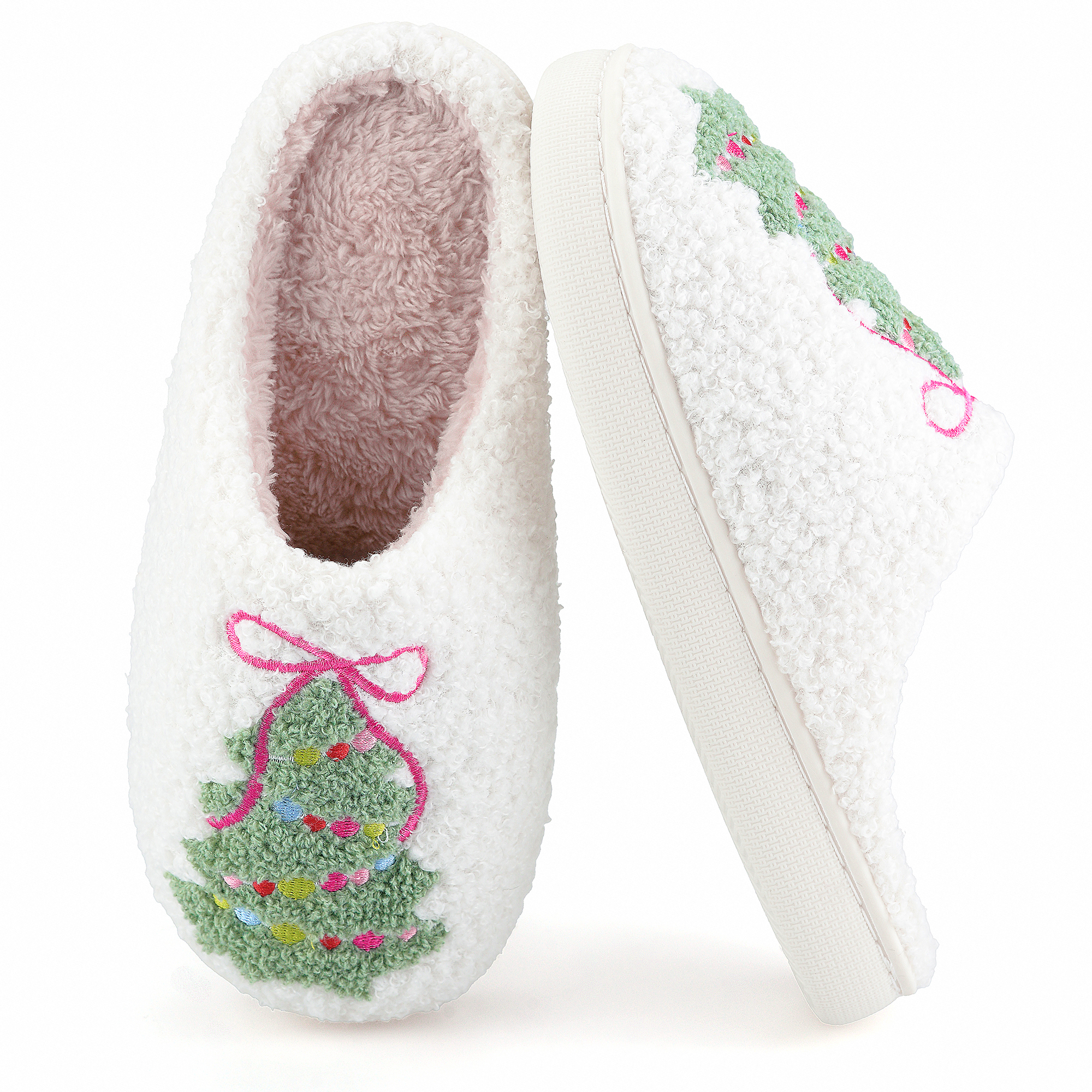 Beranmey Cute Christmas Plush House Slippers photo 1