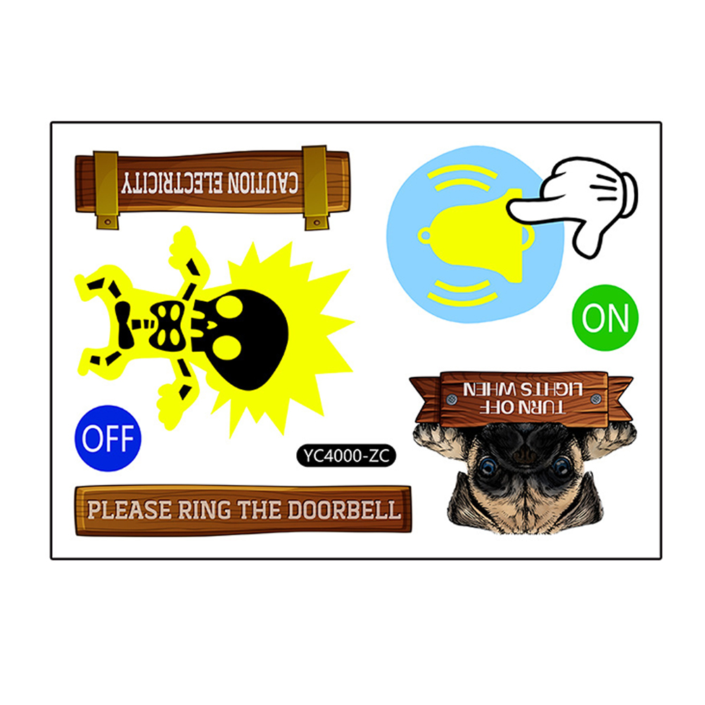 Stickers Switch Labels Wall Glow Warning Adults Off Dark Sticker Light