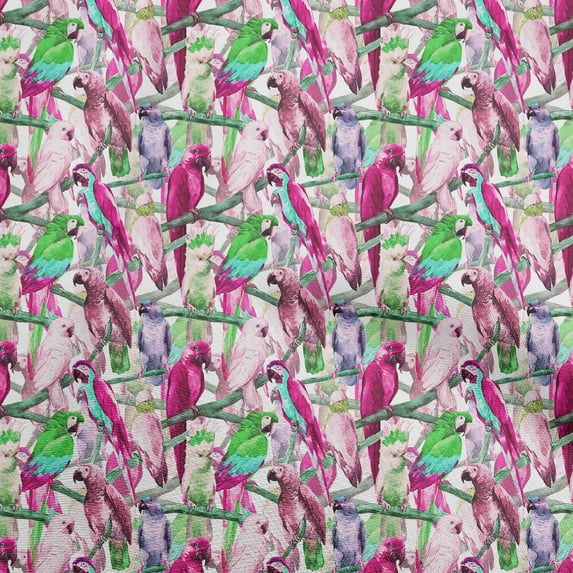 oneOone Viscose Chiffon Fuschia Pink Fabric Birds Sewing Fabric By The Yard Printed Diy Clothing Sewing Supplies 42 Inch Wide