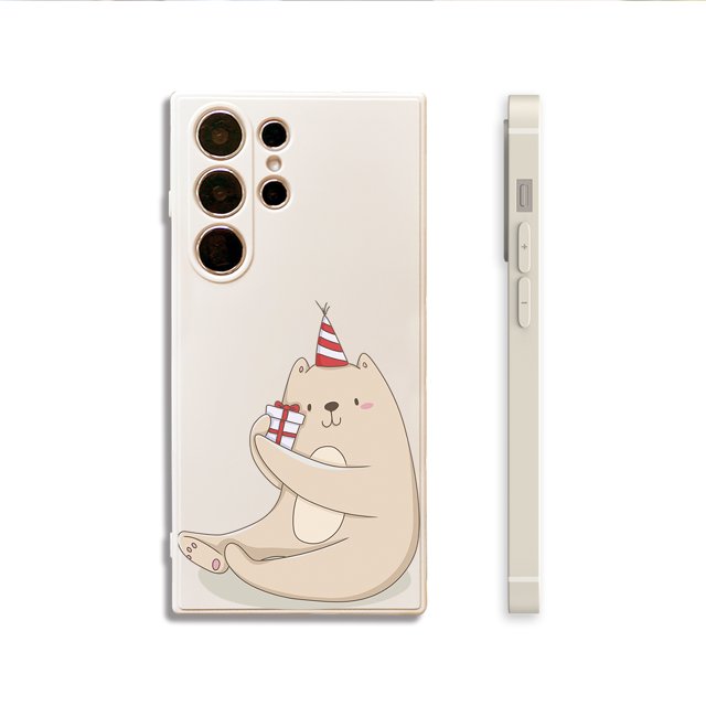 Mantenga su iPhone seguro y elegante con esta innovadora funda de goma TPU a prueba de golpes, adornada con un moderno y sencillo estampado de dibujos animados.
