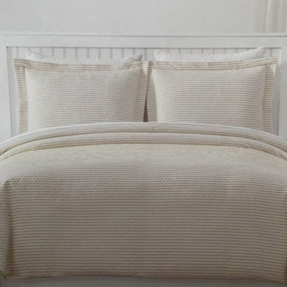 3 Piece Mustard 100% Cotton Queen Size Comforter & Sham Set