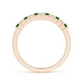 thumbnail image 2 of ANGARA Natural Square Emerald and Princess Diamond Semi Eternity Wedding Ring in 14K Rose Gold for Women (Size-1.9mm) | May Birthstone, Anniversary, Jewelry Gift for Women | Natural Emerald Ring, 2 of 10