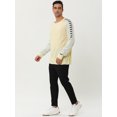 thumbnail image 4 of Suéter Unique Bargains de punto informal para hombre Beige L, 4 of 6
