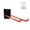 orange, variant on Wall Mounted Shovel Rake Holder - 3.94x28.7x9.8 Inch Wrought Iron Double Hook for Garage Garden Shed