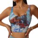 thumbnail image 1 of Fotbe Cartoon Train Hot Air Balloon Sujetador Deportivo Largo sin Aros para Mujer con Almohadillas y Soporte Medio, Transpirable y Absorbente, Camiseta Tipo Chaleco o Tank Top-Large, 1 of 8