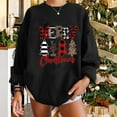 thumbnail image 4 of Scyoekwg Oversized Sweatshirts for Women Loose Fit Christmas Sweatshirt Long Sleeve Tops Round Neck Fleece Sweatshirts Leopard Plaid Christmas Tree Graphic Sweatshirt Pullover #C=Black S(4), 4 of 5