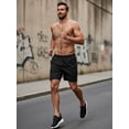 thumbnail image 5 of GIRUNS Men's Athletic Running Shorts Quick Dry with Zipper Pockets Workout Gym Basketball Shorts Black L, 5 of 8