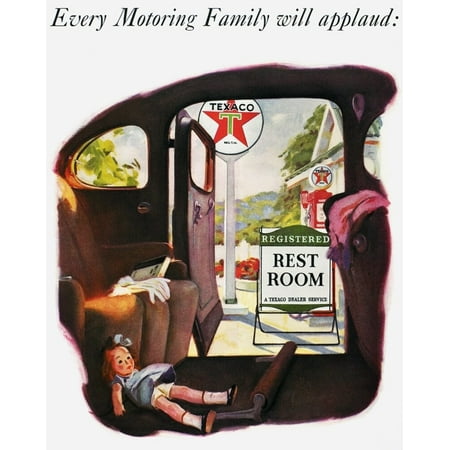 Texaco Advertisement, 1938. /Namerican Advertisement For Texaco Gas Stations, 1938. Poster Print by Granger Collection