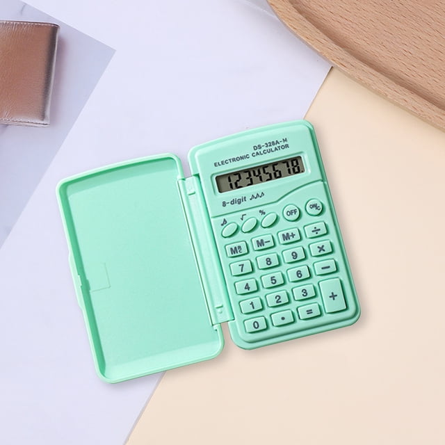 Calculadora de muebles para oficina en casa, calculadora básica de funciones estándar, calculadora de oficina con batería, calculadora mini con panel de plástico, calculadora para estudiantes, calcula