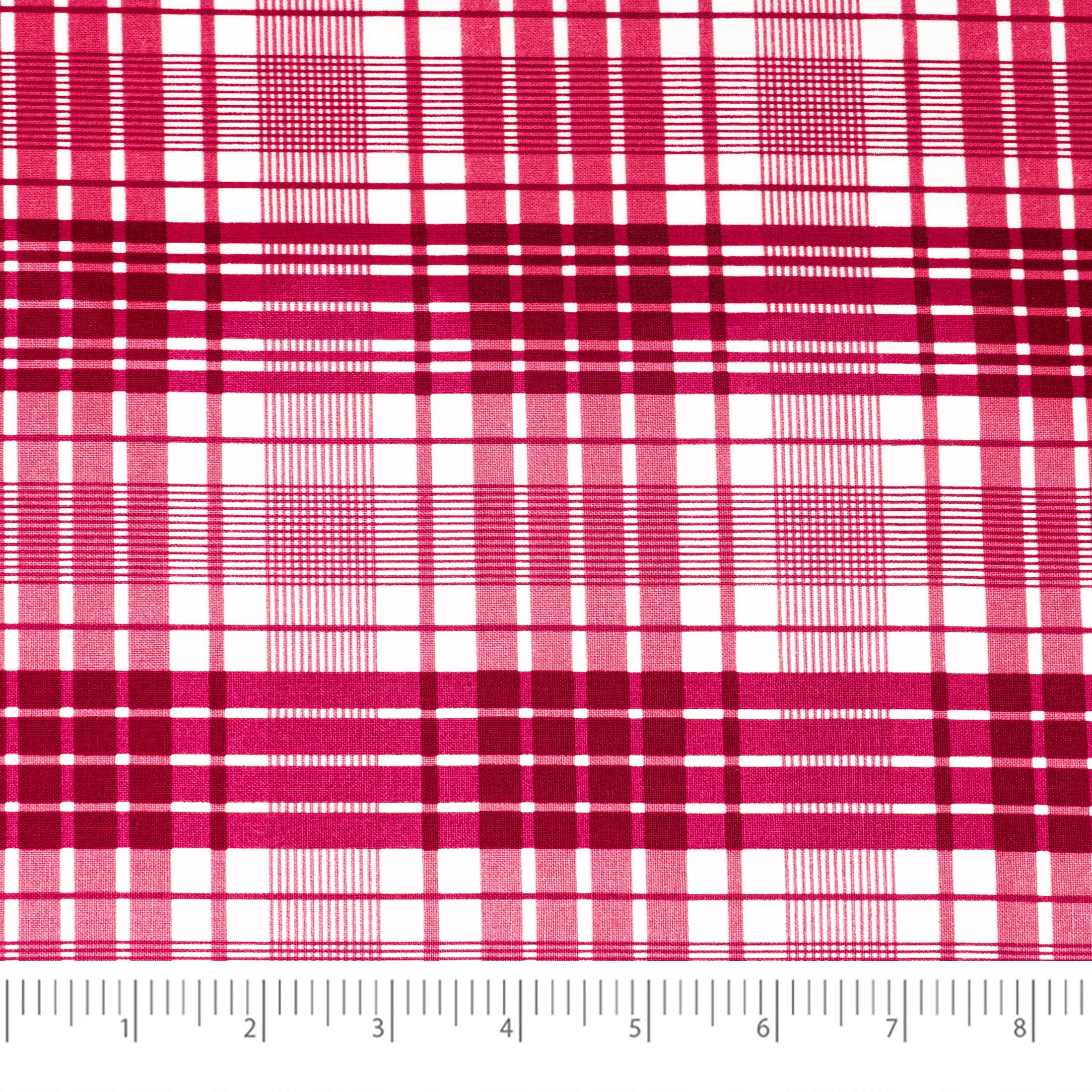 Waverly Inspirations 1 Yard Cut 100% Cotton Prints Fabric Plaid Cranberry 44" Wide for Quilting & Sewing