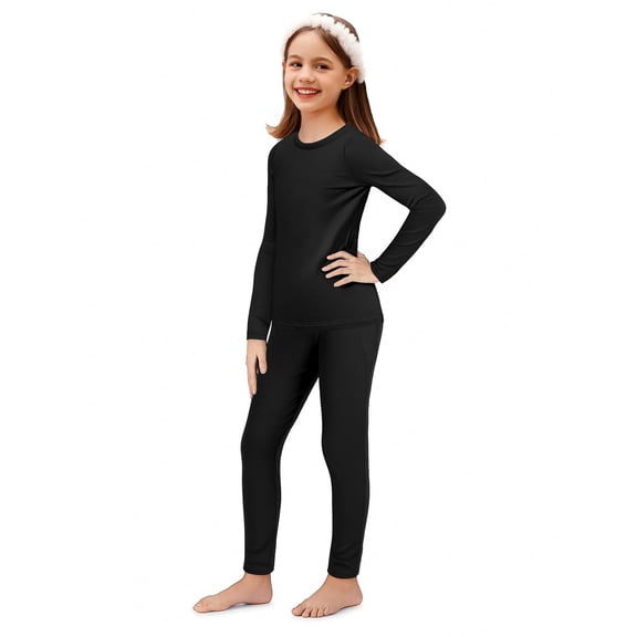 Arshiner Thermal Underwear for Kids Long Johns Girls Base Layer Top and Bottom Set