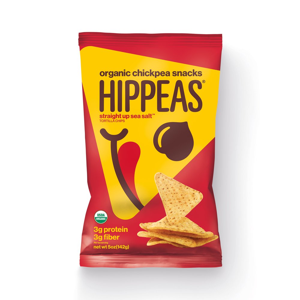HIPPEAS Vegan Straight Up Sea Salt Tortilla Chips, Organic Chickpea