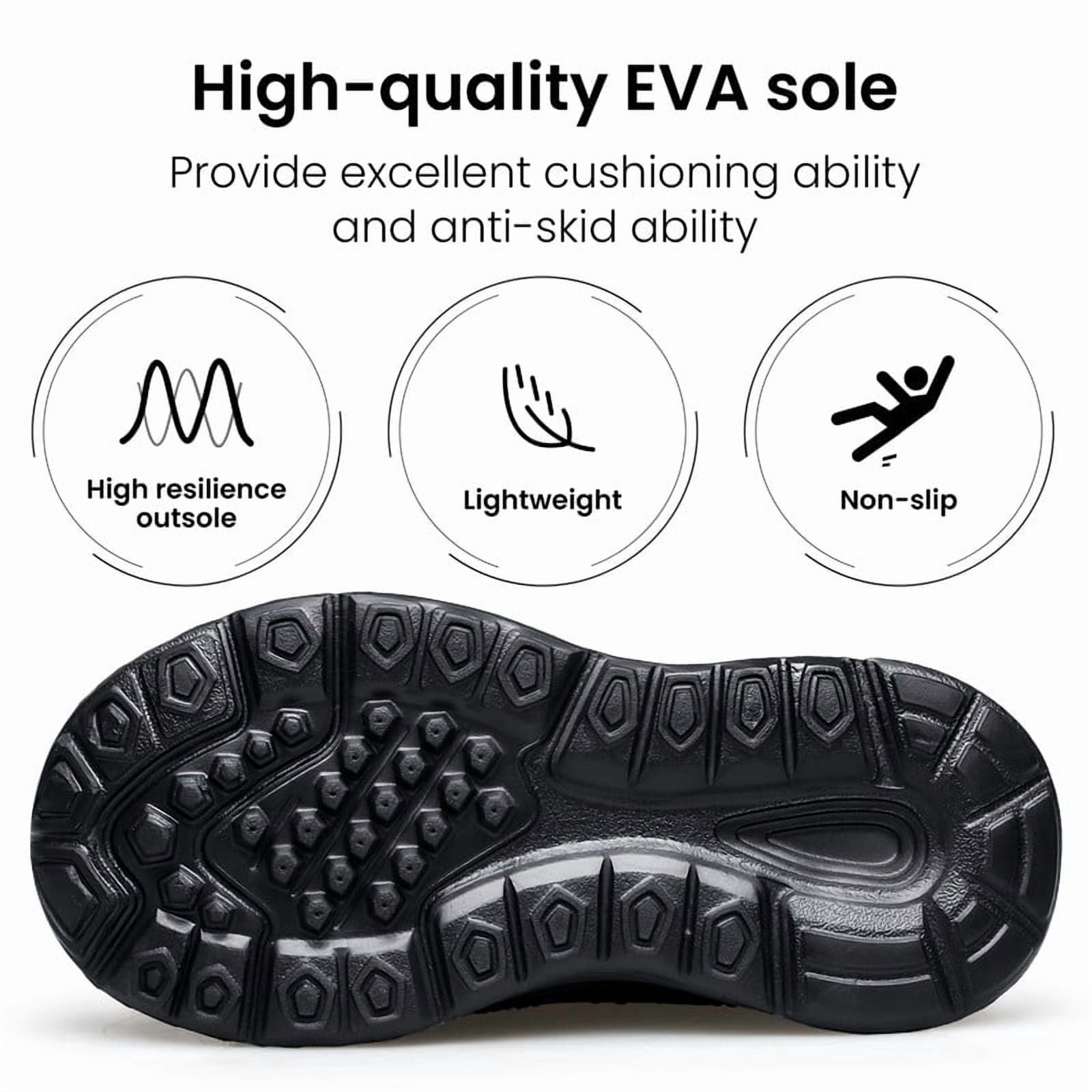 vibdiv Boys Girls Shoes Kids Sneakers Slip on Fitness Tennis Athletic Walking School Shoes All Black Little Kid Size 13