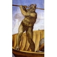 thumbnail image 2 of Michelangelo 15x24 White Modern Wood Framed Museum Art Print Titled - Charon-3, 2 of 4