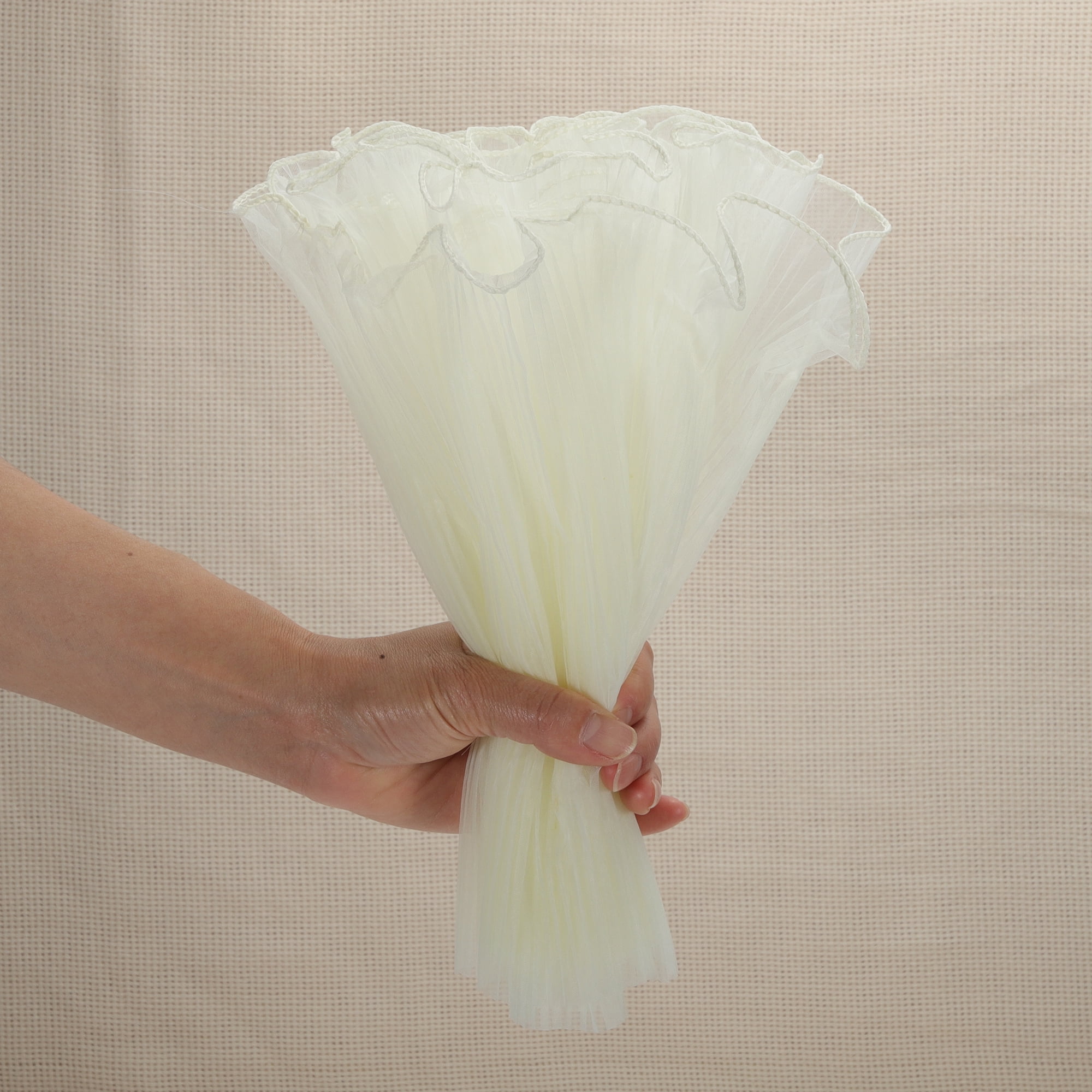 Unique Bargains Translucent Flower Wrap Paper for All Occasions 1 Pc Beige