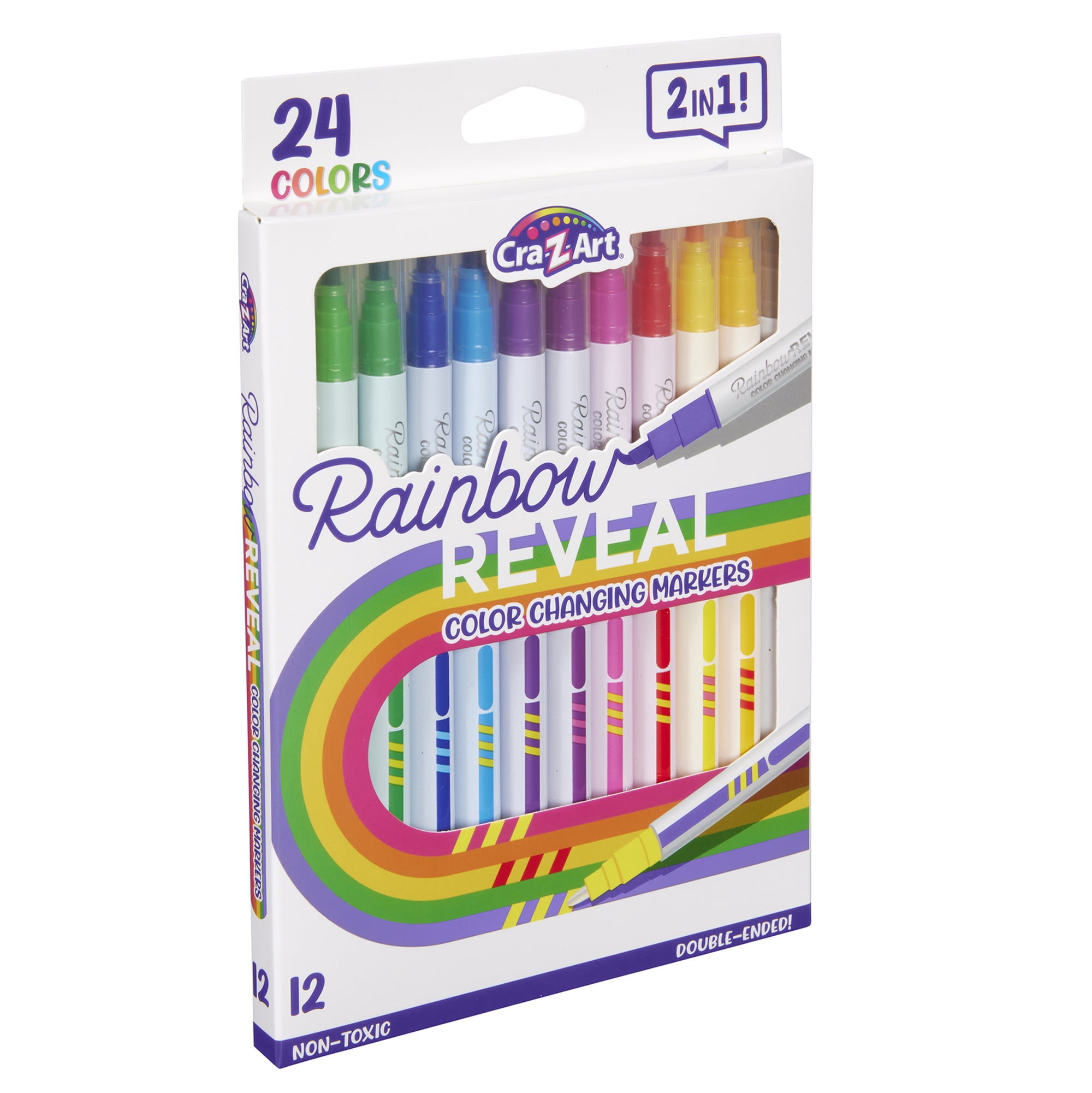 Cra-Z-Art 12 Count Rainbow Reveal Color Changing Markers (24 Colors)