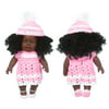 Follure Black Skin Sweater African Black Baby Cute Curly 30CM Vinyl Baby Toy