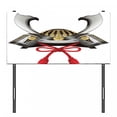thumbnail image 3 of Japanese Headboard, Pattern of Classic Japanese Kabuto Custom Medieval Period, Upholstered Decorative Metal Bed Headboard with Memory Foam, Twin Size, Grey Vermilion Yellow, by Ambesonne, 3 of 4