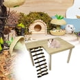 thumbnail image 6 of TOOYFUL Hamster Platform Stand Shelf Hamster Ladder Exercise Toy Habitats Decor Wooden Mouse Hideaway for Pet Rat Mice Dwarf Hamsters B, 6 of 7