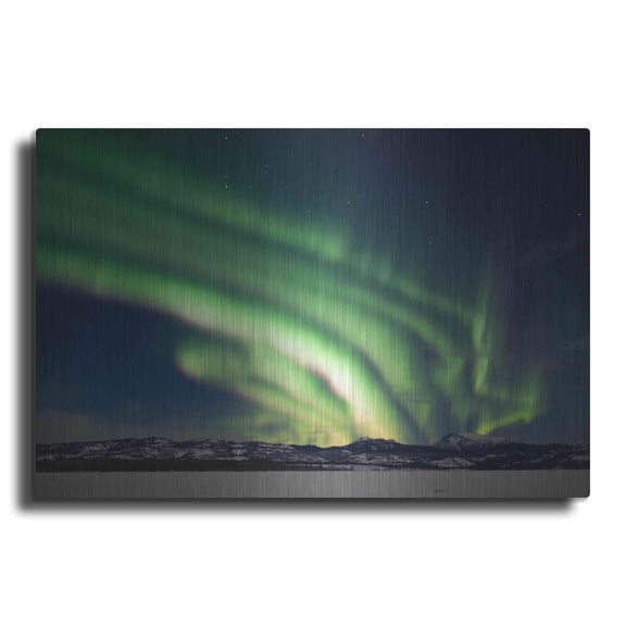 Luxe Metal Art 'Dancing Northern Lights' by Luxe Portfolio, Metal Wall Art, 36"x24"