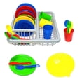 thumbnail image 4 of de ptos para niños, 28 piezas de vajil para niños con estante de almacenamiento Juguetes de cocina de plástico, Juguete educativo y de CUTICAT Juguetes de rol para niños, 4 of 8