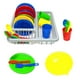 thumbnail image 4 of de platos para niños, 28 piezas de vajilla para niños con estante de almacenamiento Juguetes de cocina de plástico, Juguete educativo y de, 4 of 8