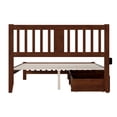 thumbnail image 5 of AFI Tahoe Queen Wood Platform Bed with Headboard Footboard & 2 Storage Drawers, Walnut, 5 of 7