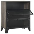 thumbnail image 5 of vidaXL Storage Cabinets 2 pcs Grey 72x36x82 cm Metal and MDF, 5 of 5