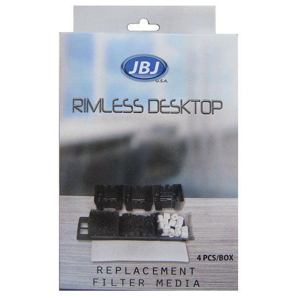 Rimless Desktop Aquarium Replacement Filter Media 4 Pack Each Of These Four Media Packs Includes 1 Filter Floss 1 Ceramic Rings Pack 1 By Jbj Walmart Com Walmart Com