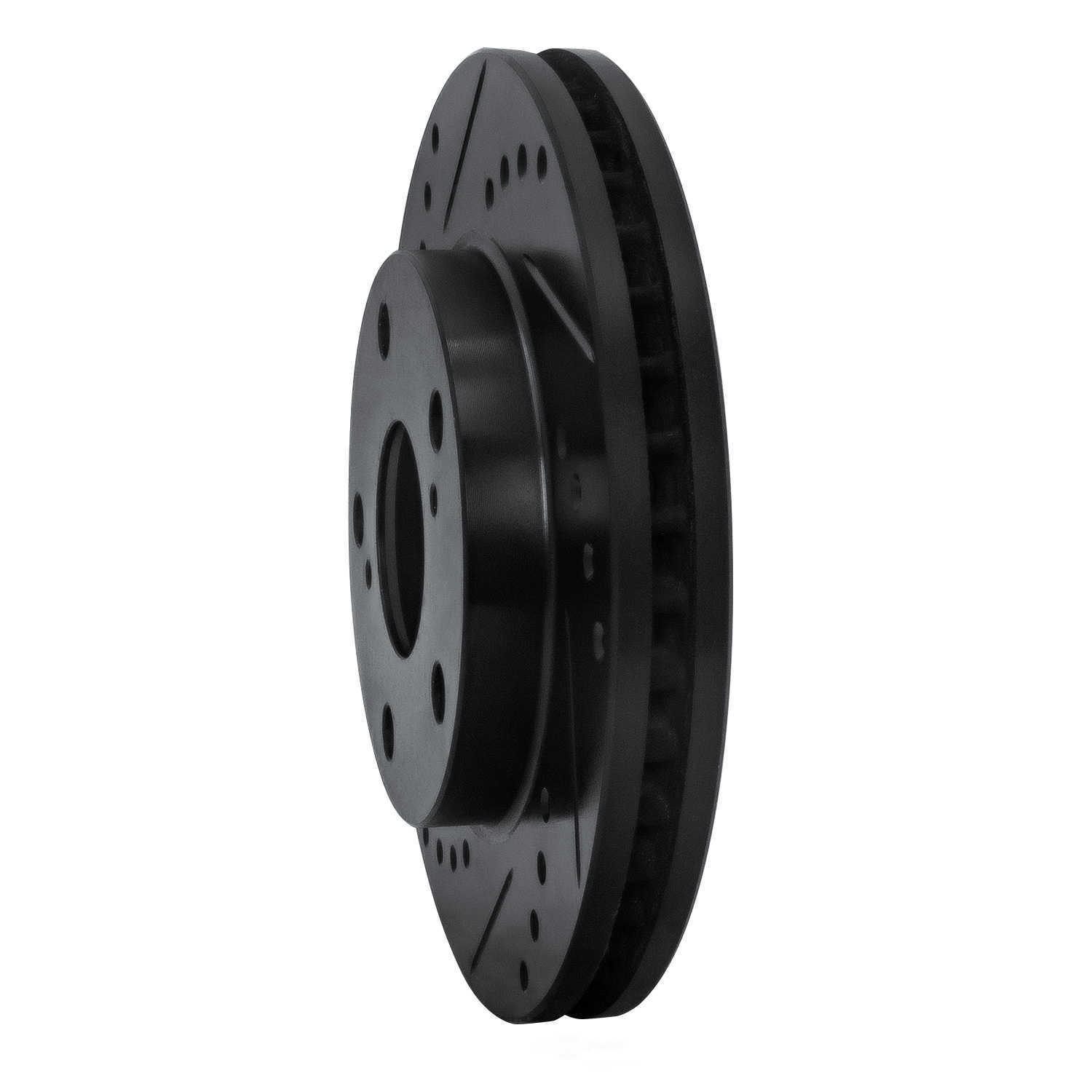 Dynamic Friction Company 633-76051L DFC Brake Rotor - Drilled And Slotted - Black
