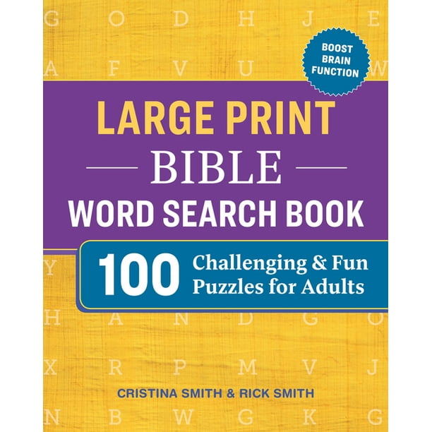large print bible word search book 100 challenging and fun puzzles for