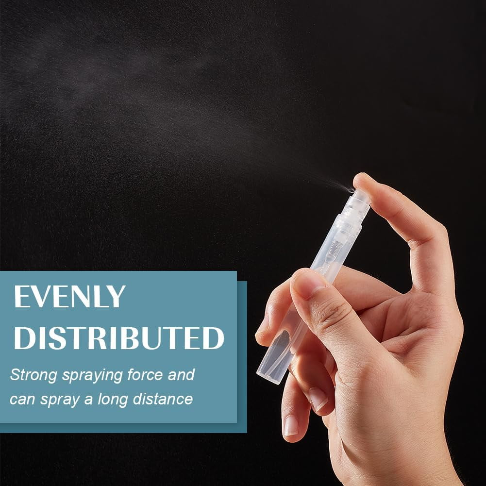 80pcs 5ml/0.17 oz Mini Plastic Clear Spray Bottles Portable Frosted Perfume Bottles with 6pcs 2ml Pipettes 2pcs Funnels and 2pcs Plastic Pump for Travel Perfume and Essential Oil Clear DIY