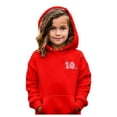thumbnail image 5 of HUITKMM Double Digits Birthday Hooded Sports Jacket for Girls Athletic Pullover Sweatshirt with Pocket, 5 of 6