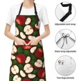 thumbnail image 4 of Kdxio Red Fruit Apron with Pockets Adjustable Kitchen Aprons for Men Women Waterproof Aprons for Cooking,Drawing,Crafting, Baking Household Cleaning, 4 of 5