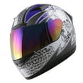 thumbnail image 2 of 1STORM MOTORCYCLE BIKE FULL FACE HELMET HG335 BOOSTER SKULL BLUE, 2 of 6