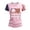 Pink(America 250 Flag), variant on Iaqnaocc We The People 4th Of July Womens Tops Summer Shirt Round Neck Vintage T Shirt Patriotic 250 anniversary usa flag Festival Short Sleeve T Shirts for Women Pink L
