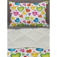 thumbnail image 3 of Love Comforter & Sham Bedding Set, Colorful Hearts and Butterflies Silhouettes Doodle Style Happy Valentines Day Pattern, 3 pcs Duvet Set Microfiber Filling Quilt, 5 Sizes, Multicolor, by Ambesonne, 3 of 4