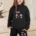 thumbnail image 2 of Teen Girls Clothes 2 Piece Children's Fashion Casual Printed Long Sleeved Hooded Top Hoodie Pants Suit Cute Outfits for 2-3 Years, 2 of 4