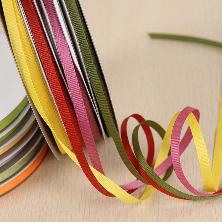 Namzi dark blue Thin Ribbon for Crafts, 3 Rolls Ribbed Band 6mm*91m (0.24*3582.68in) Polyester Craft Ribbon, Ideal for Gift Wrapping & DIY.