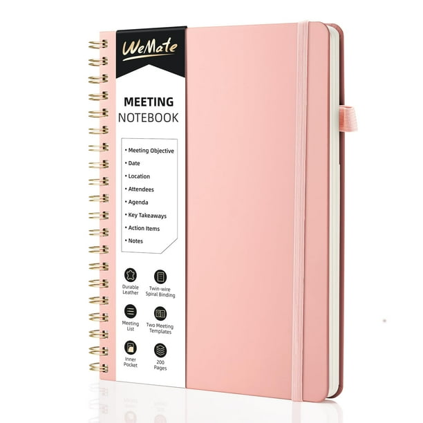Cuaderno para Reuniones WEMATE B5 (18x25 cm) Piel Sintética PU 200 páginas