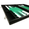 thumbnail image 5 of Silverman & Co 19Inch Premium Backgammon Set Large Size Black Board, Green Playing Surface, Black And White Points, 5 of 10