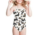 thumbnail image 2 of SEANATIVE Kids Girls' One-Piece Swimwear Dachshund Paws Lace Up Tankini Swimsuit for Girls Durable Toddler Bathing Suit Girl Sleeveless Size 9-10, 2 of 5
