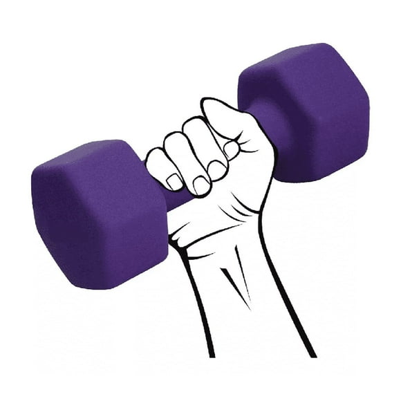 Mancuerna Pesa Ejercicio 3kg Neopren Kit Fitness Yoga Gym morado