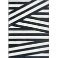 thumbnail image 2 of Abani Nuevo Collection Mid Century Modern Cream Charcoal Diagonal Lines 5'3" x 7'6" Area Rug, 2 of 5