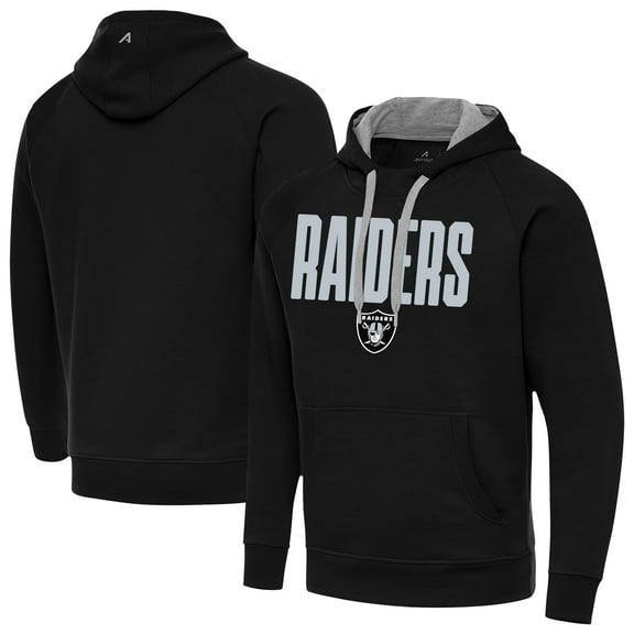 Men's Antigua  Black Las Vegas Raiders Victory Hoodie