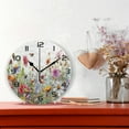 thumbnail image 2 of Coolnut Wall Clock Wildflowers 10 Inch Silent Non Ticking Quality Quartz Battery Operated Digital Round Easy to Read for Home Office Kitchen Home Decor, 2 of 7